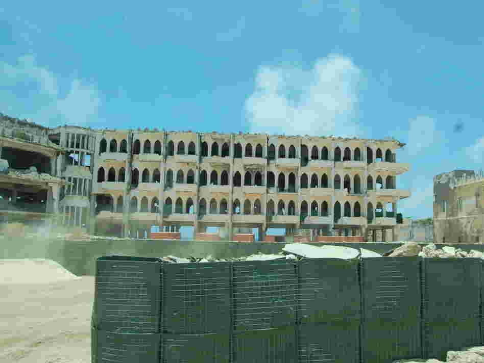 What was once a hotel in Mogadishu. What was once a hotel in Mogadishu.